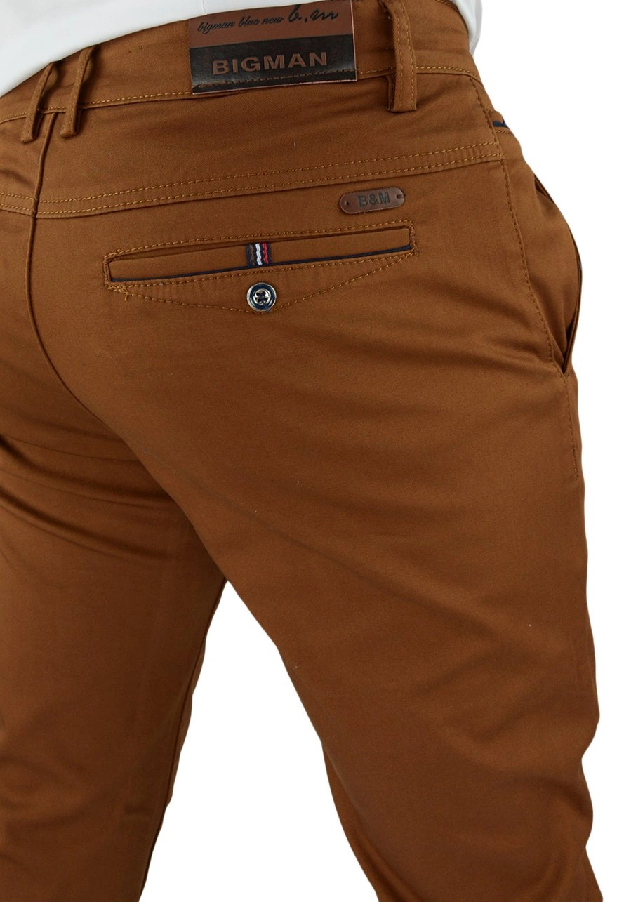 Chinosy męskie w kolorze brązowym A324-2/3
