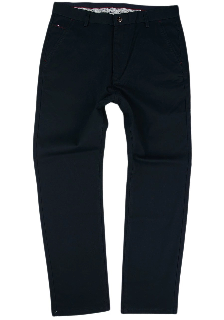 Wyjściowe spodnie męskie w dużych rozmiarach, granatowe 435T-10