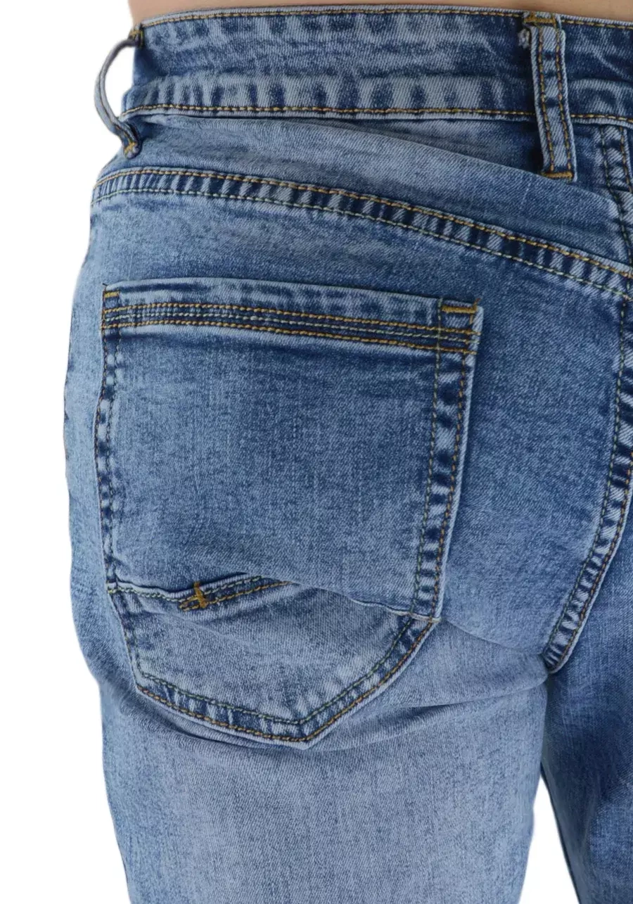 Jeansy męskie zwężane jasnoniebieskie M136