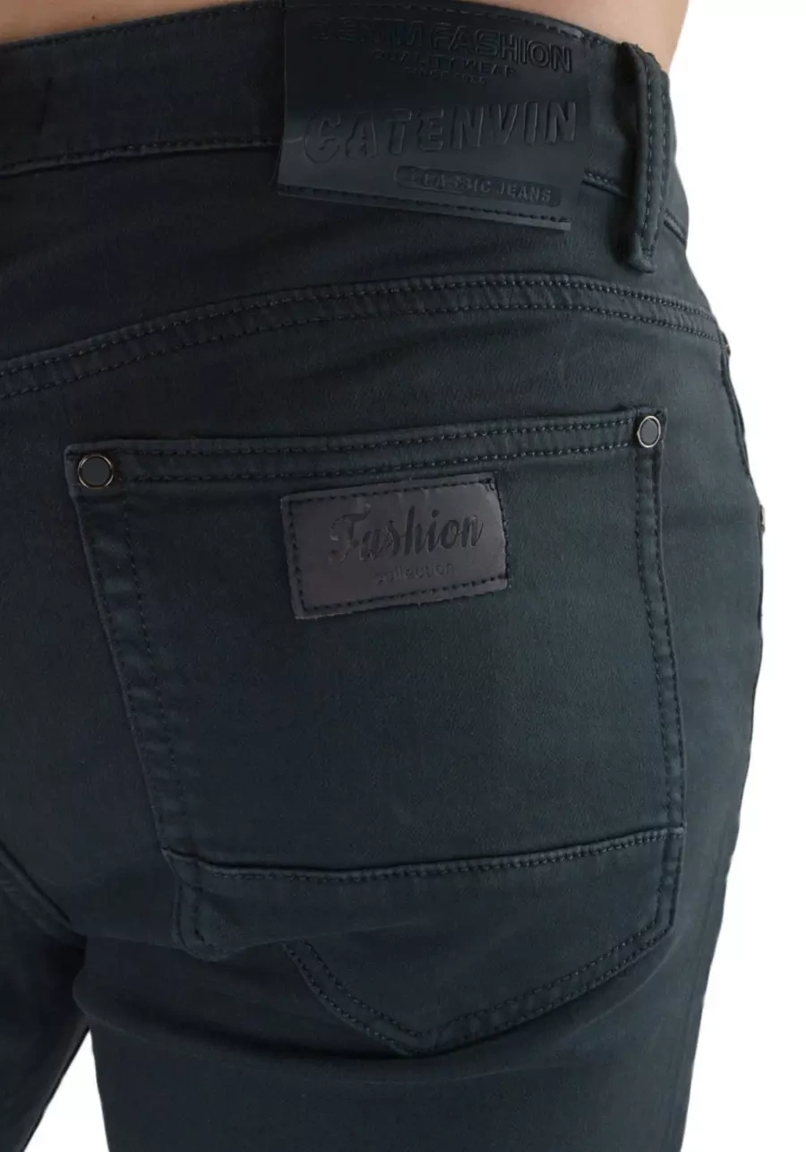 Chinosy męskie w kolorze grafitowym M108