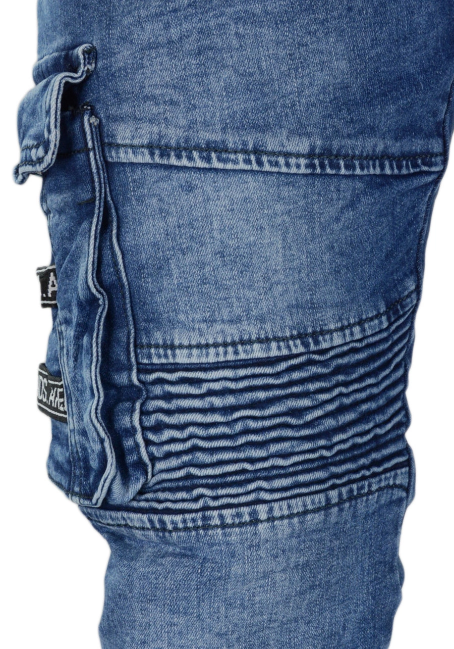 Joggery męskie jeansowe z bocznymi kieszeniami M065