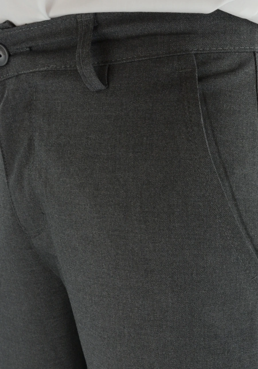 Ciemnoszare, eleganckie spodnie męskie premium comfort M151