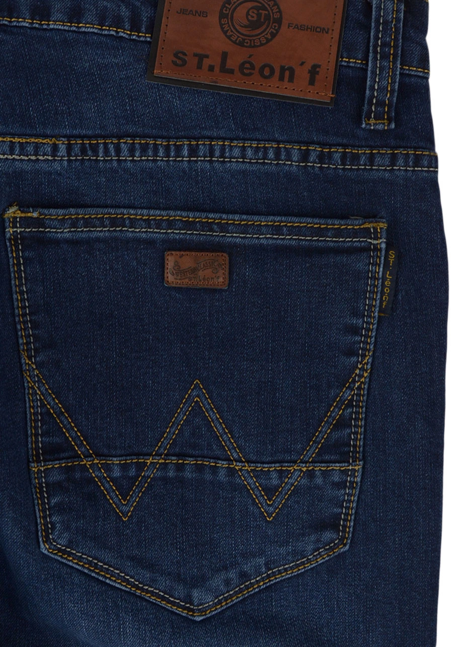 Jeansy męskie nadwymiar, granatowe M118