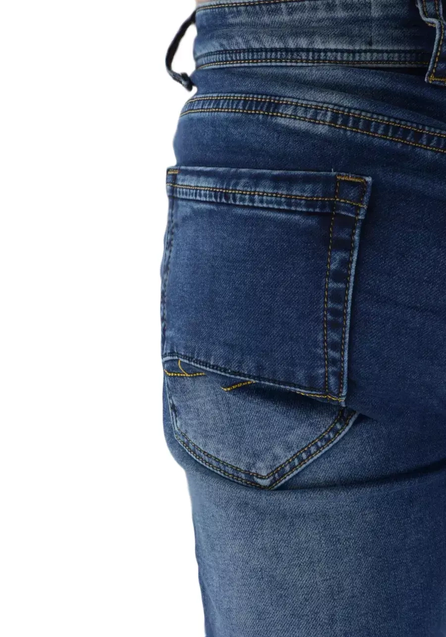 Jeansy męskie slim fit niebieskie M135