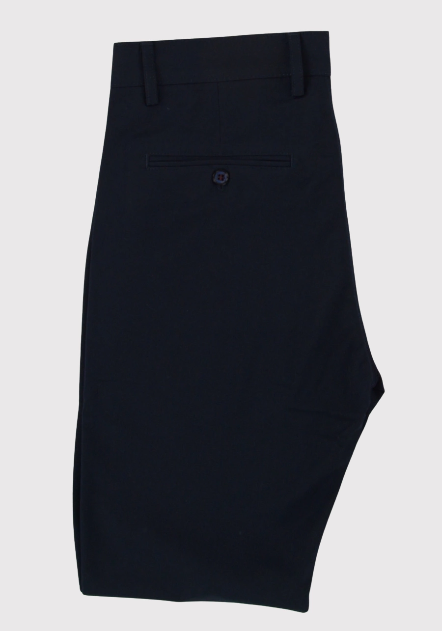 Spodnie męskie granatowe, eleganckie, elastyczne chinosy. Lekko zwężane nogawki M163