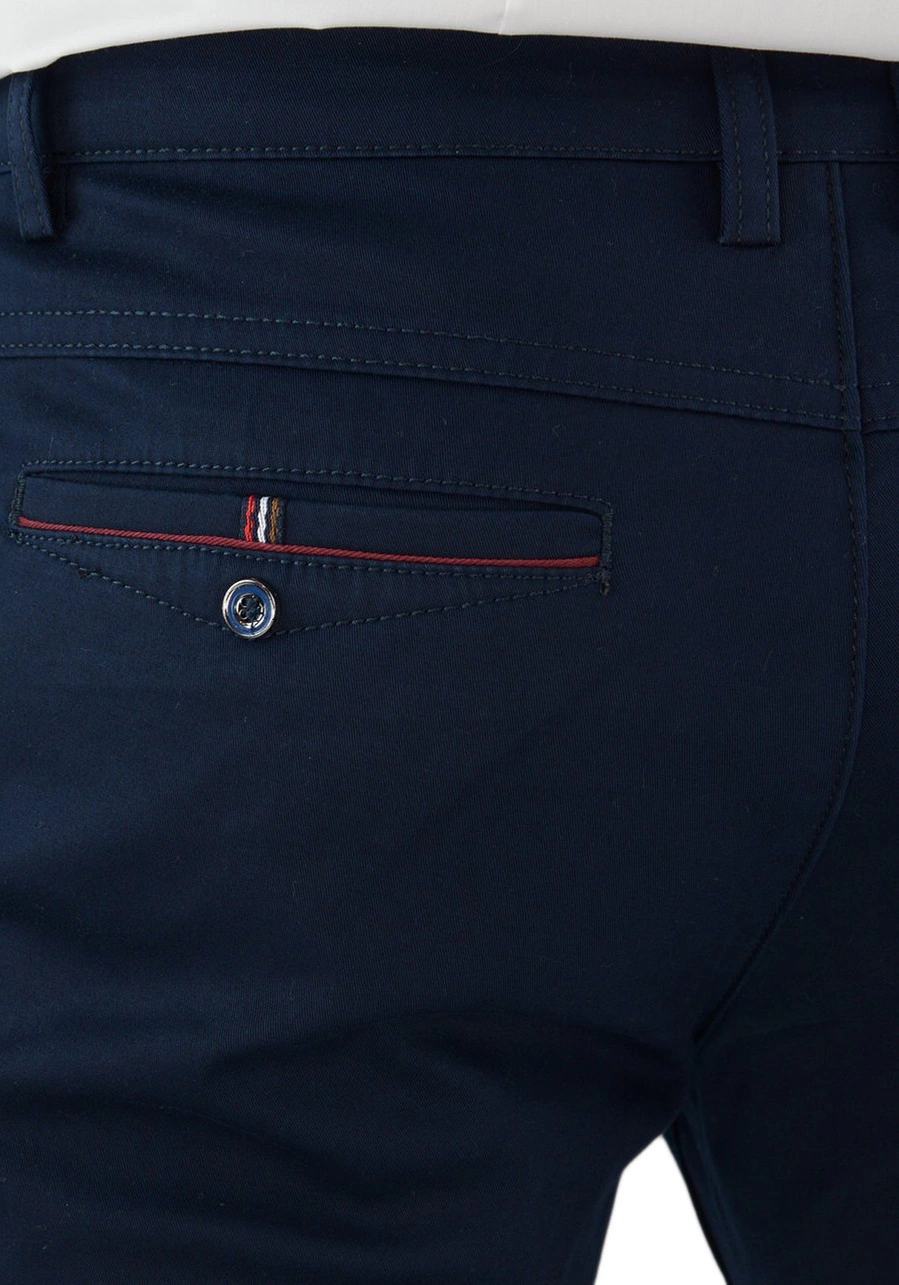 Granatowe, materiałowe spodnie męskie, duże rozmiary (plus size) M165