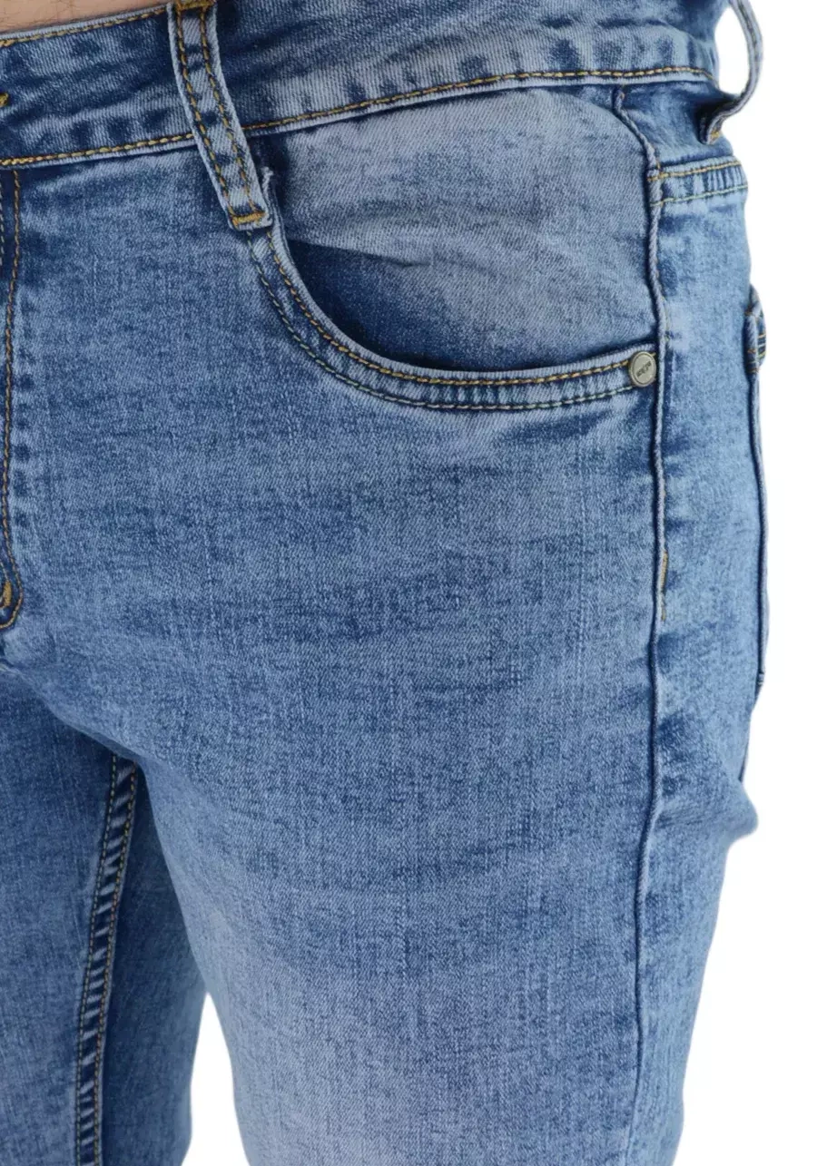 Jeansy męskie zwężane jasnoniebieskie M136