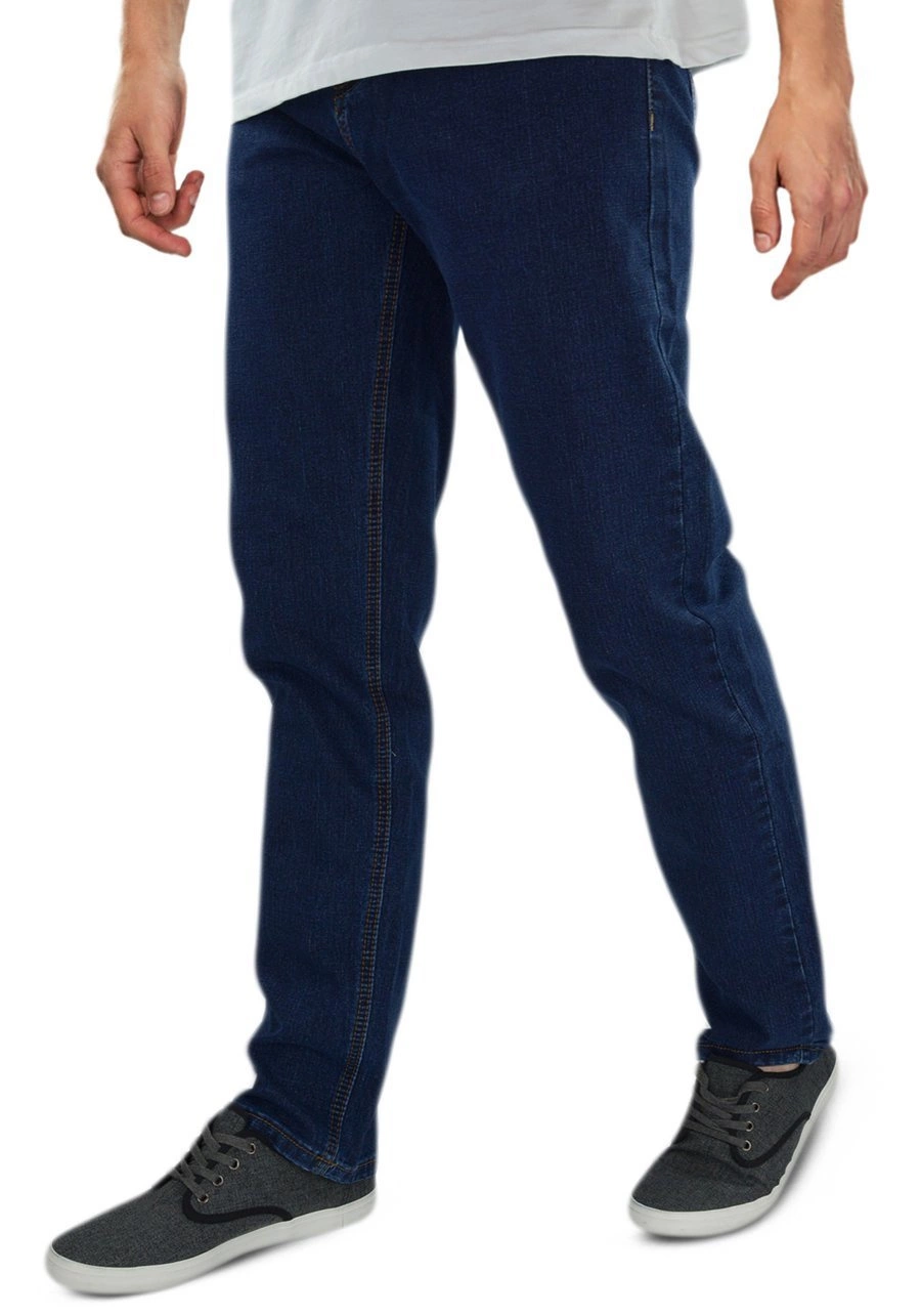 Duże jeansy męskie (oversize) dla otyłych, elastyczne z wysokim stanem M164