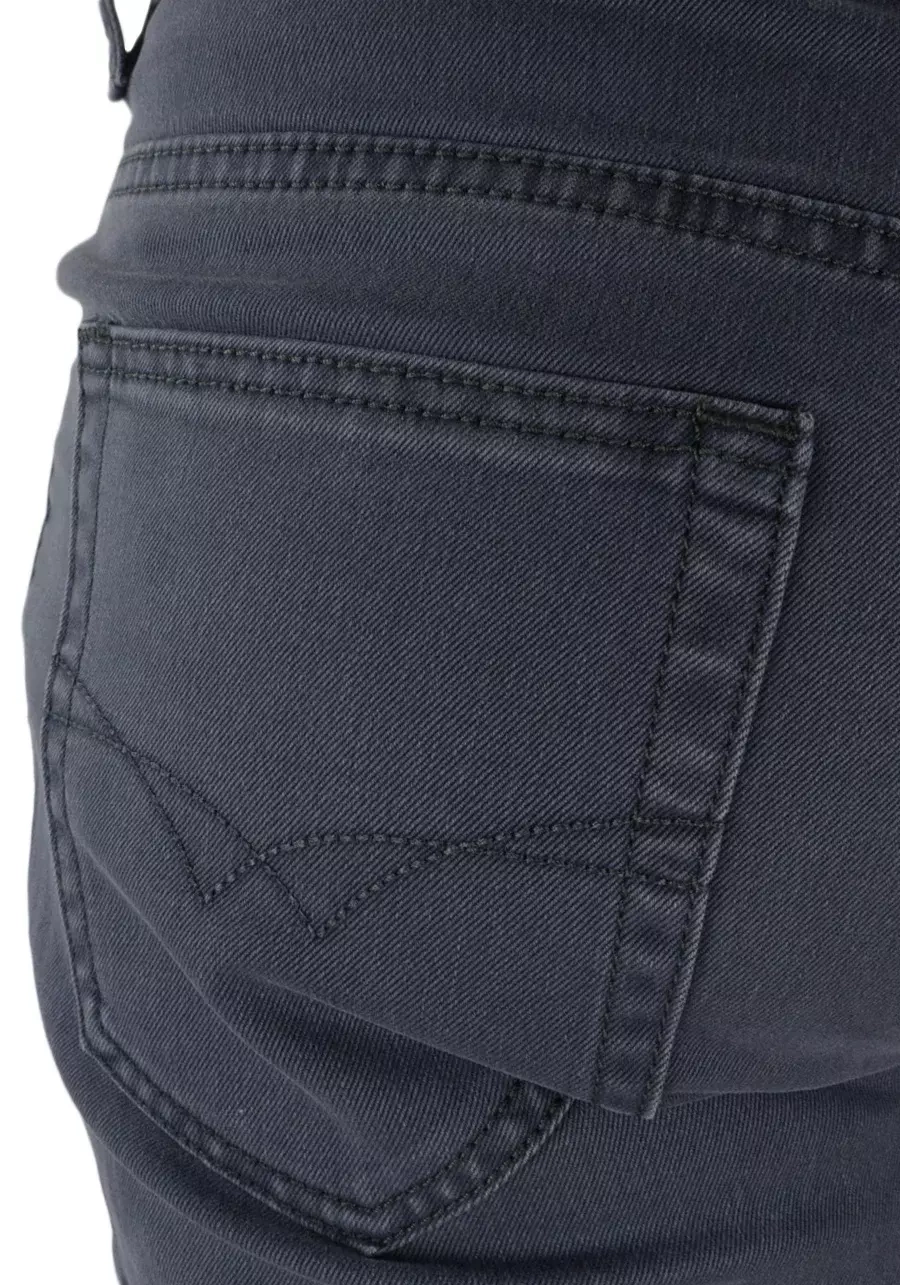 Spodnie męskie szare z prostą nogawką. Materiałowe, bawełniane, stretch, duże rozmiary oraz regular - M124