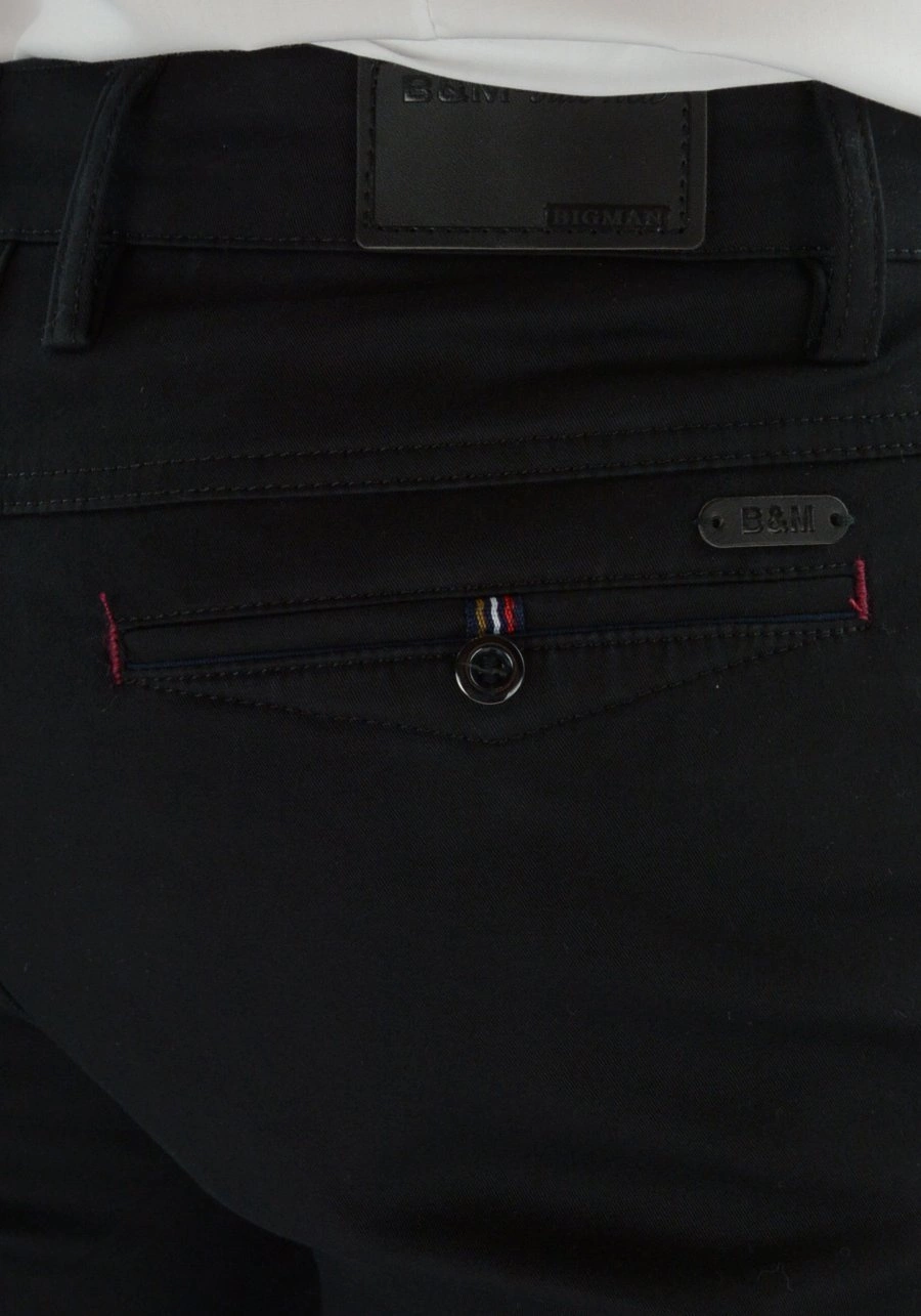 Wyjściowe chinosy męskie w kolorze czarnym BM326-7