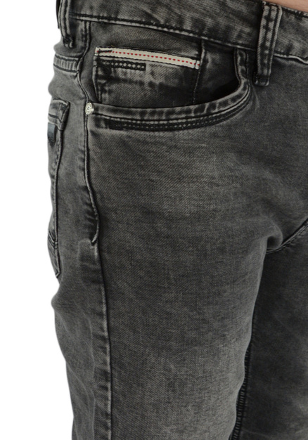 Ciemnoszare jeansy męskie, zwężana nogawka M079