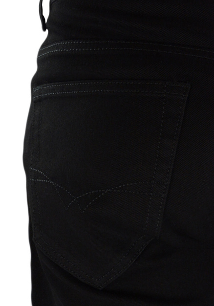 Czarne, klasyczne spodnie męskie z prostą nogawką M050MB