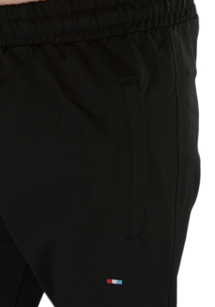 Dresowe spodnie męskie bez ściągacza, czarne A02-1