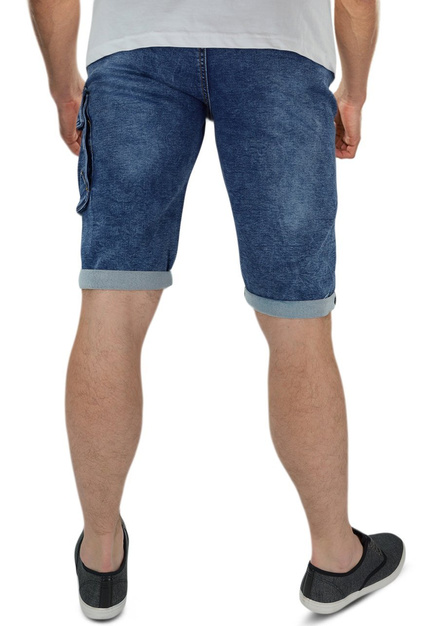 Jeansowe spodenki męskie z boczną kieszenią 2-653TS