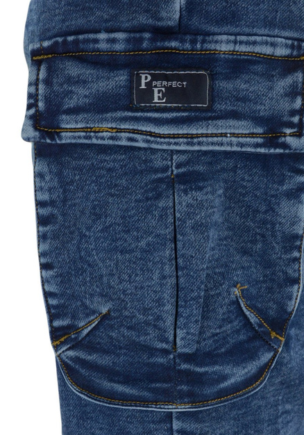 Jeansowe spodenki męskie z boczną kieszenią 2-653TS