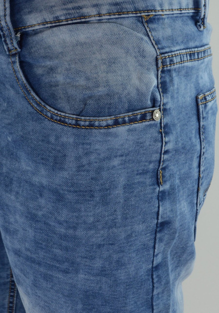 Jeansowe spodenki męskie z rozjaśnieniami, marmurki 151ZZ