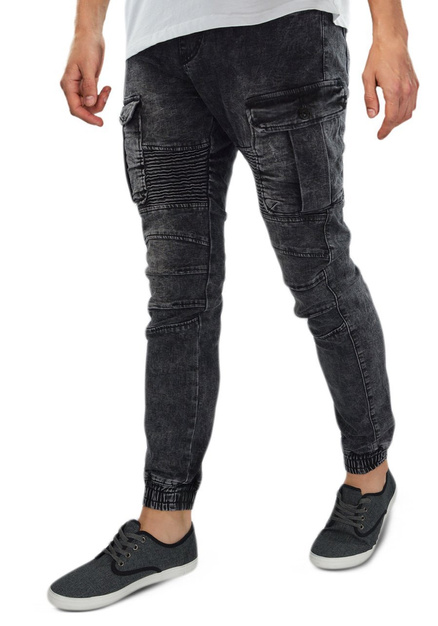 Joggery męskie jeansowe z bocznymi kieszeniami 02002-ATT