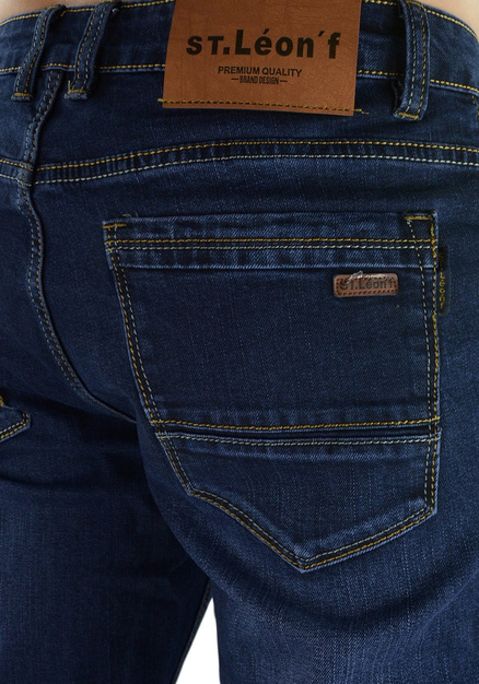 Klasyczne jeansy męskie w kolorze granatowym S2101