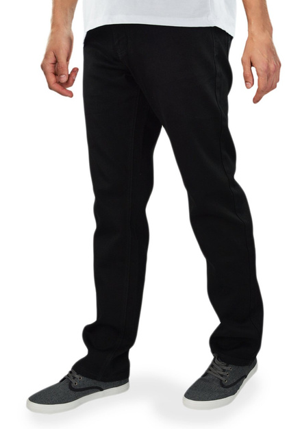 Materiałowe spodnie męskie w kolorze czarnym 0053B