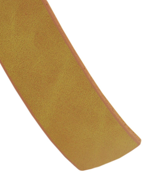 Skórzany pasek damski w kolorze jasno brązowym D1-9