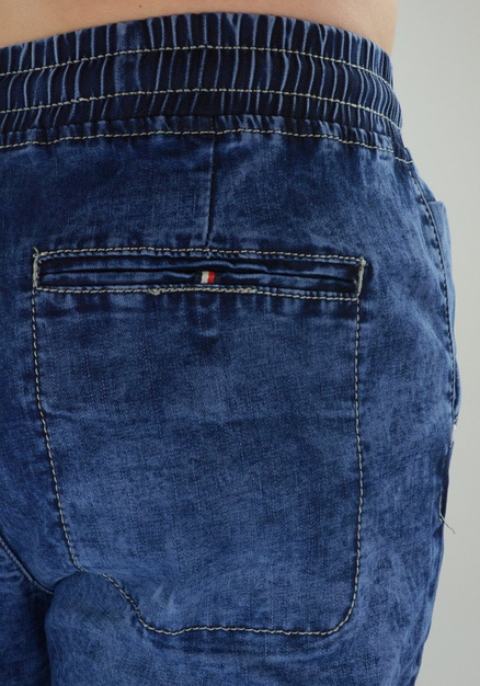 Spodenki męskie jeansowe ze ściągaczem w pasie 252NR