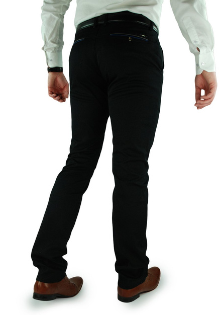 Spodnie męskie eleganckie w kolorze czarnym R11B-11F