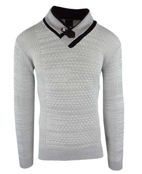 Sweter męski w białym odcieniu 5920-152