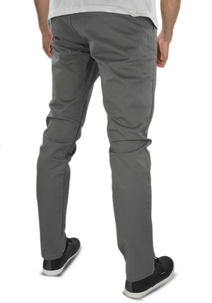 Szare spodnie męskie chinosy materiałowe, slim fit M084-1