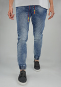 Joggery męskie jeansowe marmurki M94015R